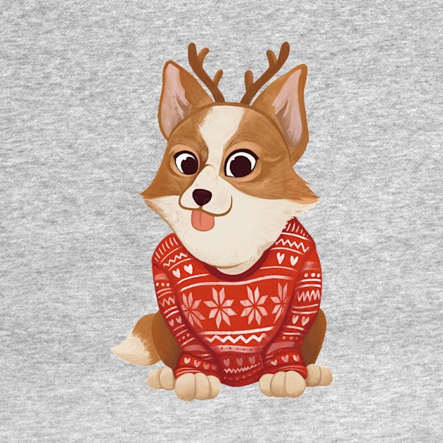 Corgi Christmas by Blanquiurris